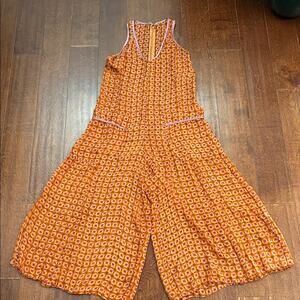 Marc Jacobs Geometric Lightweight Silk Floral Sleeveless Midi Jumpsuit, Size 2